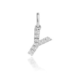 Lab Grown Diamond Initial Pendant In 9ct White Gold 