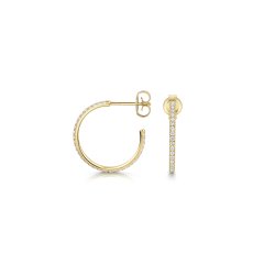 Lab Grown Diamond Hoops In 9ct Gold 