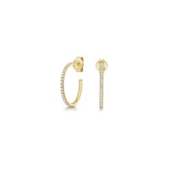 Lab Grown Diamond Hoops In 9ct Gold 
