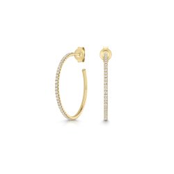 Lab Grown Diamond Hoops In 9ct Gold 