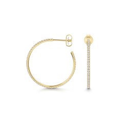 Lab Grown Diamond Hoops In 9ct Gold 