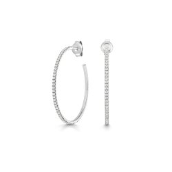 Lab Grown Diamond Hoops In 9ct White Gold 