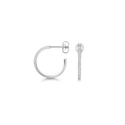 Lab Grown Diamond Hoops In 9ct White Gold 