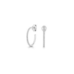 Lab Grown Diamond Hoops In 9ct White Gold 