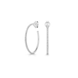 Lab Grown Diamond Hoops In 9ct White Gold 