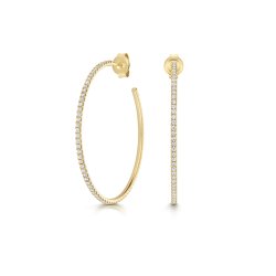 Lab Grown Diamond Hoops In 9ct Gold 