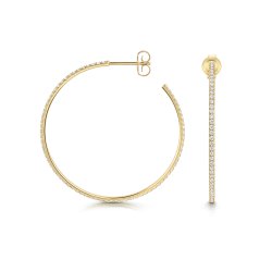 Lab Grown Diamond Hoops In 9ct Gold 