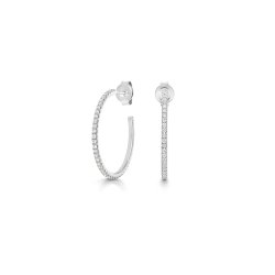 Lab Grown Diamond Hoops In 9ct White Gold 