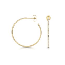 Lab Grown Diamond Hoops In 9ct Gold 