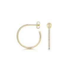 Lab Grown Diamond Hoops In 9ct Gold 