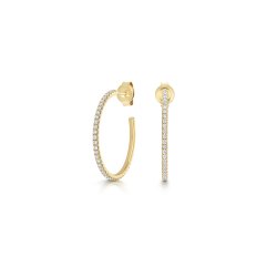 Lab Grown Diamond Hoops In 9ct Gold 