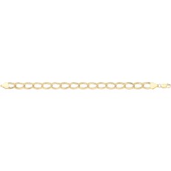 9ct Yel Gold Double Curb Braclet 