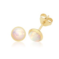 9ct Yel Gold Opel Studs 