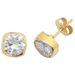 9ct Gold Cz Studs 