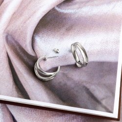 Kit Heath Serenity Grande Crossover Semi Hoop Earrings