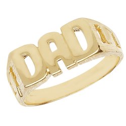 9ct Gold Gents' Curb Design Dad Ring 