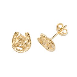 9ct Gold Horseshoe Studs 