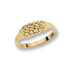 9ct Gold Babies' 3 Row Keeper Ring 
