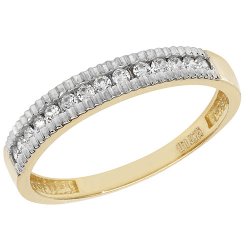 9ct Gold 2 Tone Eternity Cz Ring 