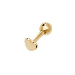 9ct Gold Heart Cartilage Stud 
