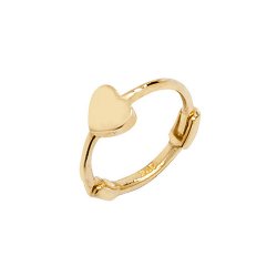 9ct Gold Heart Cartilage Hoop 