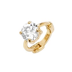 9ct Gold Cz Claw Set Cartilage Hoop 