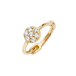 9ct Gold Cz Dome Cartilage Hoop 