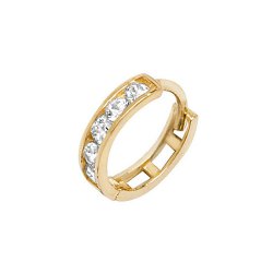 9ct Gold Cz Cartilage Hoop 