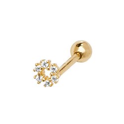 9ct Gold Cz Circle Cartilage Stud 