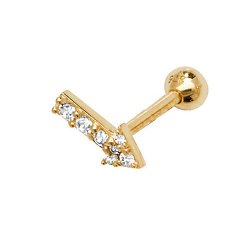 9ct Gold Arrow Cartilage Stud 