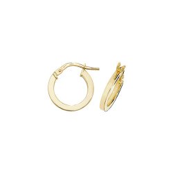 9ct Gold Square Hoops ER947-