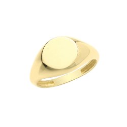 9ct Gold Round Signet Ring 