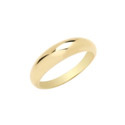 9ct Gold Plain Dome Ring 