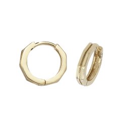 9ct Gold 2 Row Wave Hinged Sleepers 