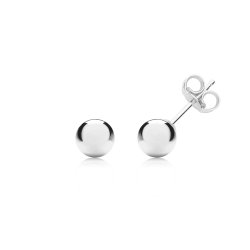9ct White Gold Ball Studs 