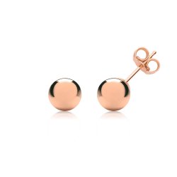 9ct Rose Gold Ball Studs 