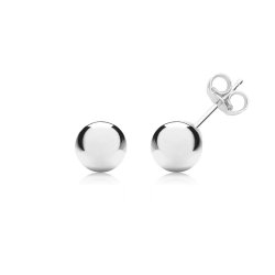 9ct White Gold Ball Studs 