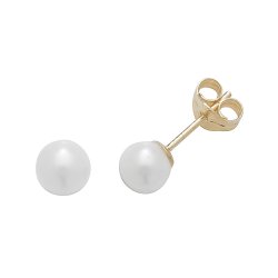 9ct Gold Pearl Studs 