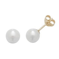9ct Gold Pearl Studs 