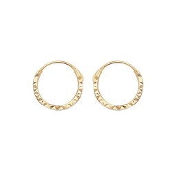 9ct Gold Diamond Cut Hinged Sleepers 