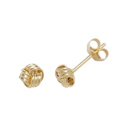 9ct Gold Knot Studs 