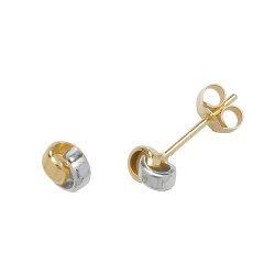 9ct Gold 2 Tone Interlocking Studs 