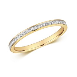 Diamond Grain Set Eternity Ring In 9ct Gold 