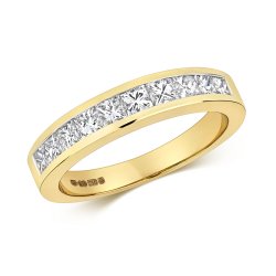 Diamond 10 Stone Channel Set Ring In 18ct Gold 