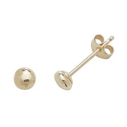 9ct Gold Button Studs 