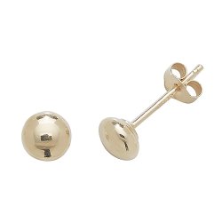 9ct Gold Button Studs 
