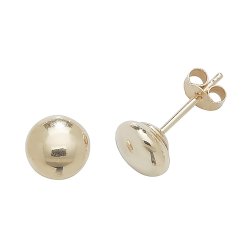 9ct Gold Button Studs 