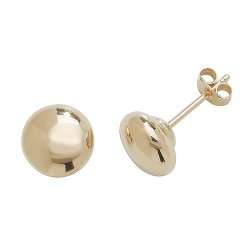 9ct Gold Button Studs 