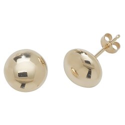 9ct Gold Button Studs 