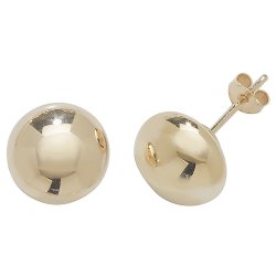 9ct Gold Button Studs 